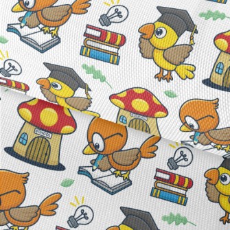 Smart Bird Goes To School Waterproof Oxford