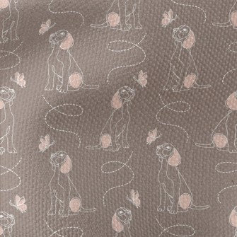 Beagle Watching Butterflies Waterproof Canvas