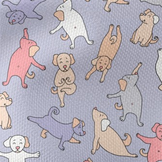 Delicate Puppy Doing Yoga Waterproof Canvas