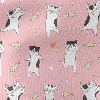 Happy Cat Dancing Waterproof Canvas