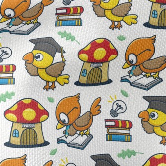 Smart Bird Goes To School Waterproof Canvas