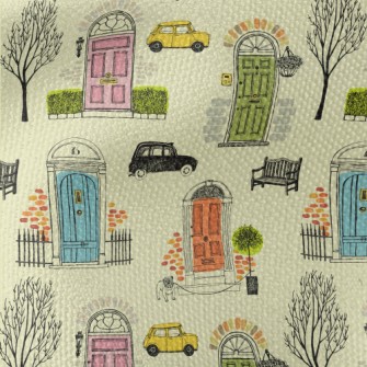 Hand Painted Colorful Door Waterproof Canvas
