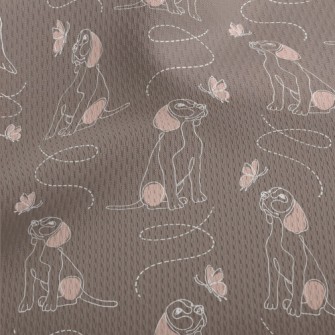 Beagle Watching Butterflies Athletic Mesh Flat Back