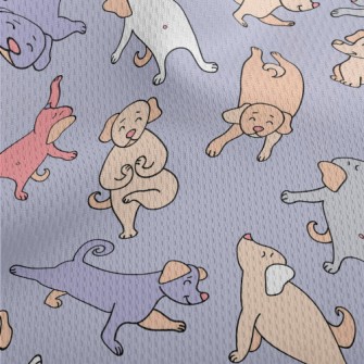 Delicate Puppy Doing Yoga Athletic Mesh Flat Back