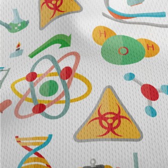 Chemical Research Symbols Athletic Mesh Flat Back