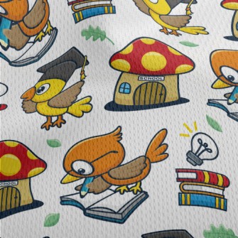 Smart Bird Goes To School Athletic Mesh Flat Back