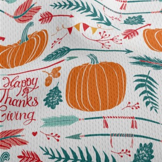 Celebrate Thanksgiving Athletic Mesh Flat Back