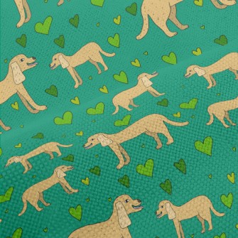Tongue Out Puppy Doodle Performance Linen
