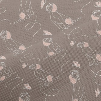 Beagle Watching Butterflies Performance Linen