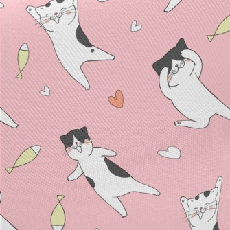 Happy Cat Dancing Twill