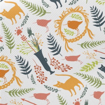 Colored Garden Silhouette Twill