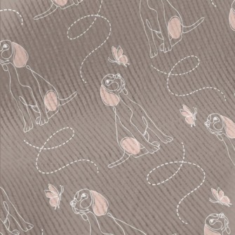 Beagle Watching Butterflies Standard Corduroy