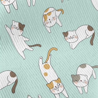 Hand Drawn Lively Cat Standard Corduroy