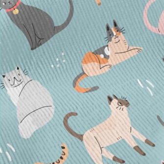 Hand Drawn Elegant House Cat Standard Corduroy