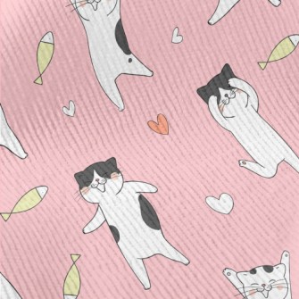 Happy Cat Dancing Standard Corduroy