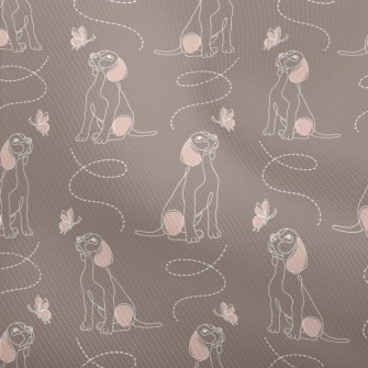 Beagle Watching Butterflies Dobby