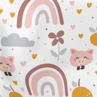 Cartoon Happy Pig Stretch Ponte