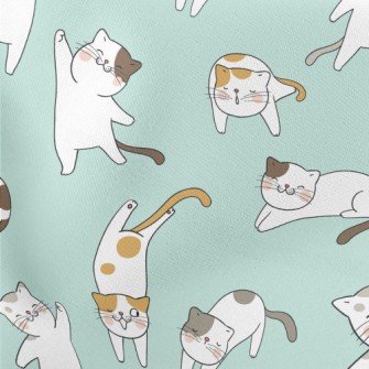Hand Drawn Lively Cat Stretch Ponte