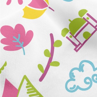Colorful Travel Around The Wor Micro Fleece