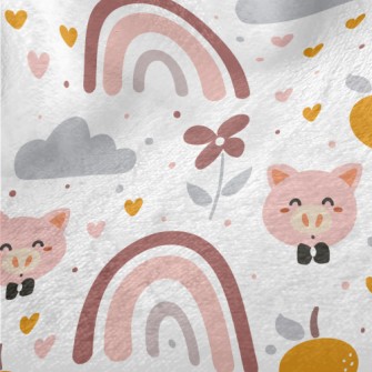 Cartoon Happy Pig Minky