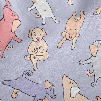 Delicate Puppy Doing Yoga Minky