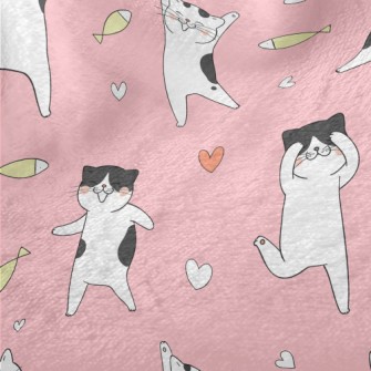 Happy Cat Dancing Minky
