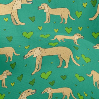 Tongue Out Puppy Doodle Lightweight Performance Linen