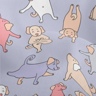 Delicate Puppy Doing Yoga Lightweight Performance Linen