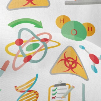 Chemical Research Symbols Lightweight Performance Linen