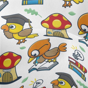 Smart Bird Goes To School Lightweight Performance Linen