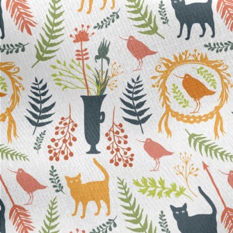 Colored Garden Silhouette Jersey Backed Fleece