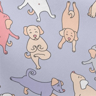 Delicate Puppy Doing Yoga Pongee