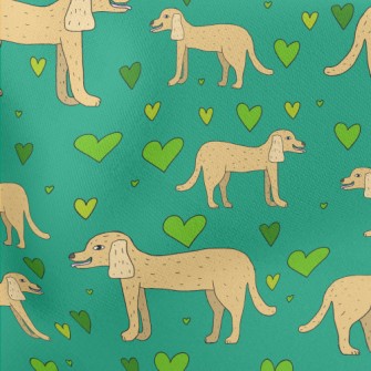 Tongue Out Puppy Doodle Lightweight Cotton Poplin