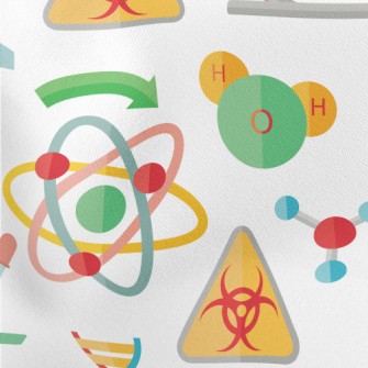 Chemical Research Symbols Lightweight Cotton Poplin