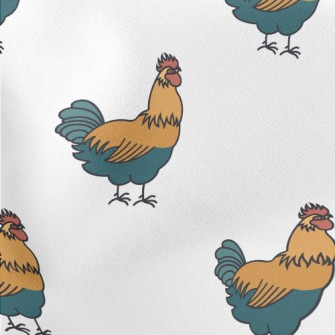 Farm Rooster Lightweight Cotton Poplin