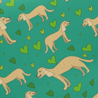 Tongue Out Puppy Doodle Midweight Cotton Poplin