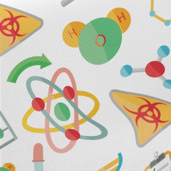 Chemical Research Symbols Midweight Cotton Poplin