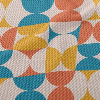 Colorful Abstract Geometric Pa Birdseye Piqué