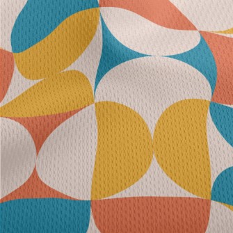 Colorful Abstract Geometric Pa Athletic Mesh Flat Back