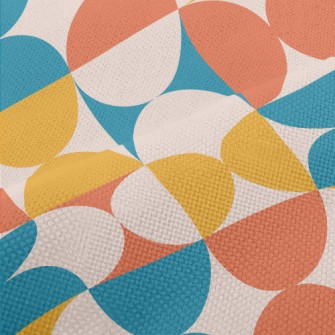 Colorful Abstract Geometric Pa Performance Linen