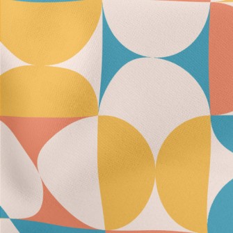 Colorful Abstract Geometric Pa Lightweight Cotton Poplin