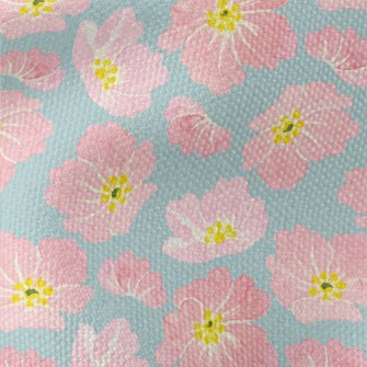 Watercolor Pink Flowers Waterproof Canvas