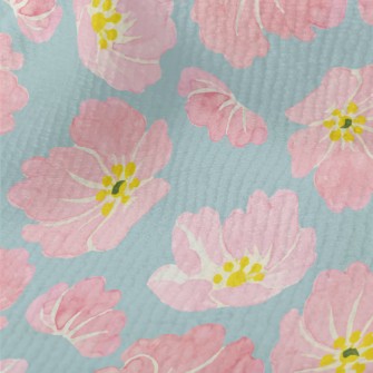 Watercolor Pink Flowers Terry