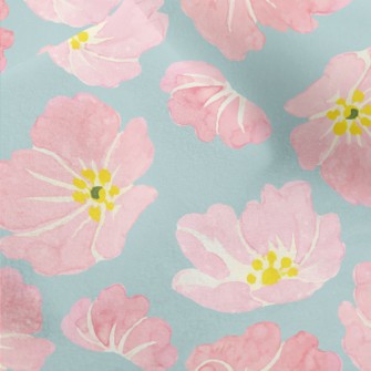 Watercolor Pink Flowers Micro Fleece