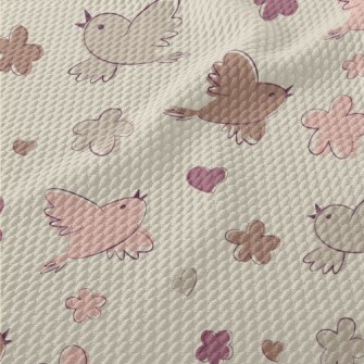 Simple Color Blocks Of Birds A Birdseye Piqué