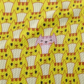 There Is A Pink Cat Among Yell Birdseye Piqué