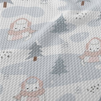 Cold Winter Scarf Cat Birdseye Piqué