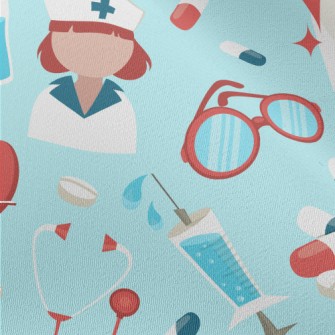 Medical Profession Pattern Chiffon