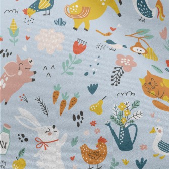 Happy Jumping Animals Chiffon