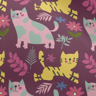 Cats With Different Patterns Chiffon